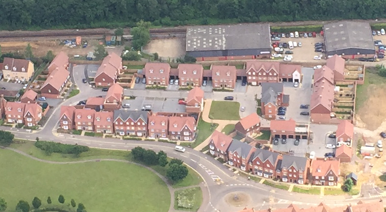 Aerial view of Maple Park taken on 17th June 2016